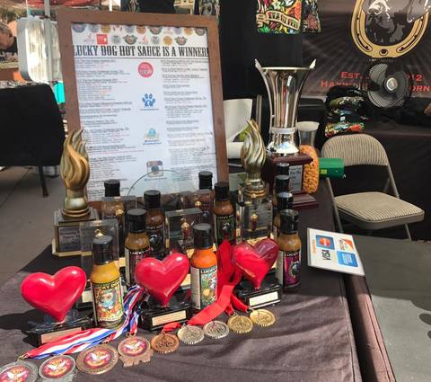 Lucky Dog Hot Sauce Takes Home 3 Golden Chiles at the 2017 Fiery Food Challenge!