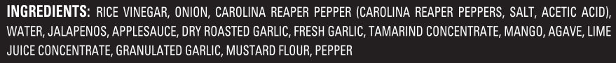 Hell Hound - XXXHot Fire-Roasted Hot Sauce with Carolina Reaper, Mango, Tamarind & Roasted Garlic - 5 oz